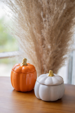 Pumpkin Candle With Lid