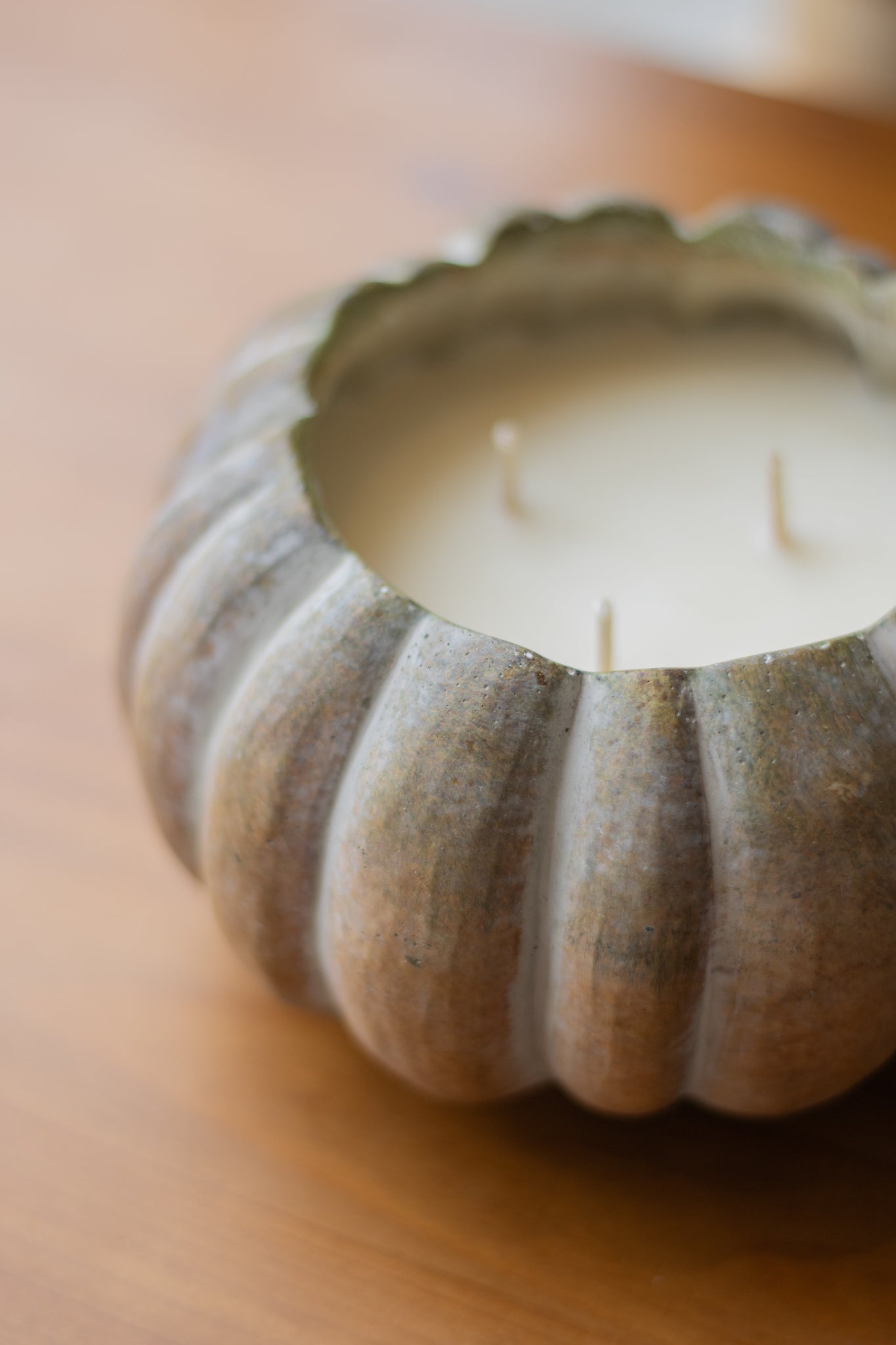 Ceramic Pumpkin Candle