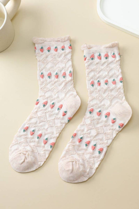Strawberry Crew Socks