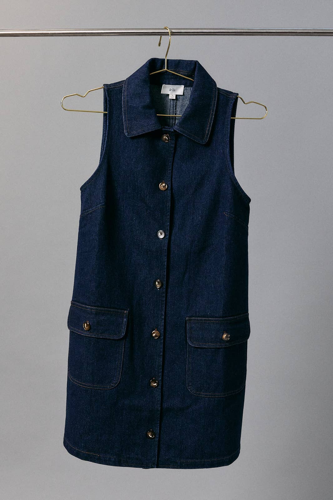 Collared Denim Dress