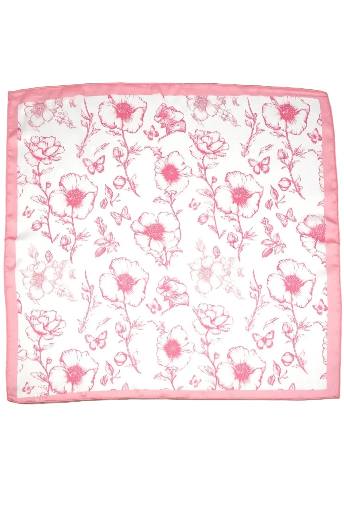 Petite Floral Print Satin Scarf