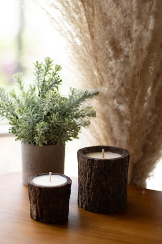 Small Tree Bark Candle
