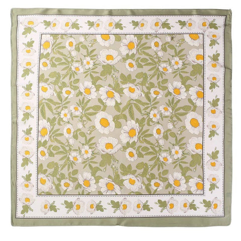 Spring Meadow Daisy Silk Scarf