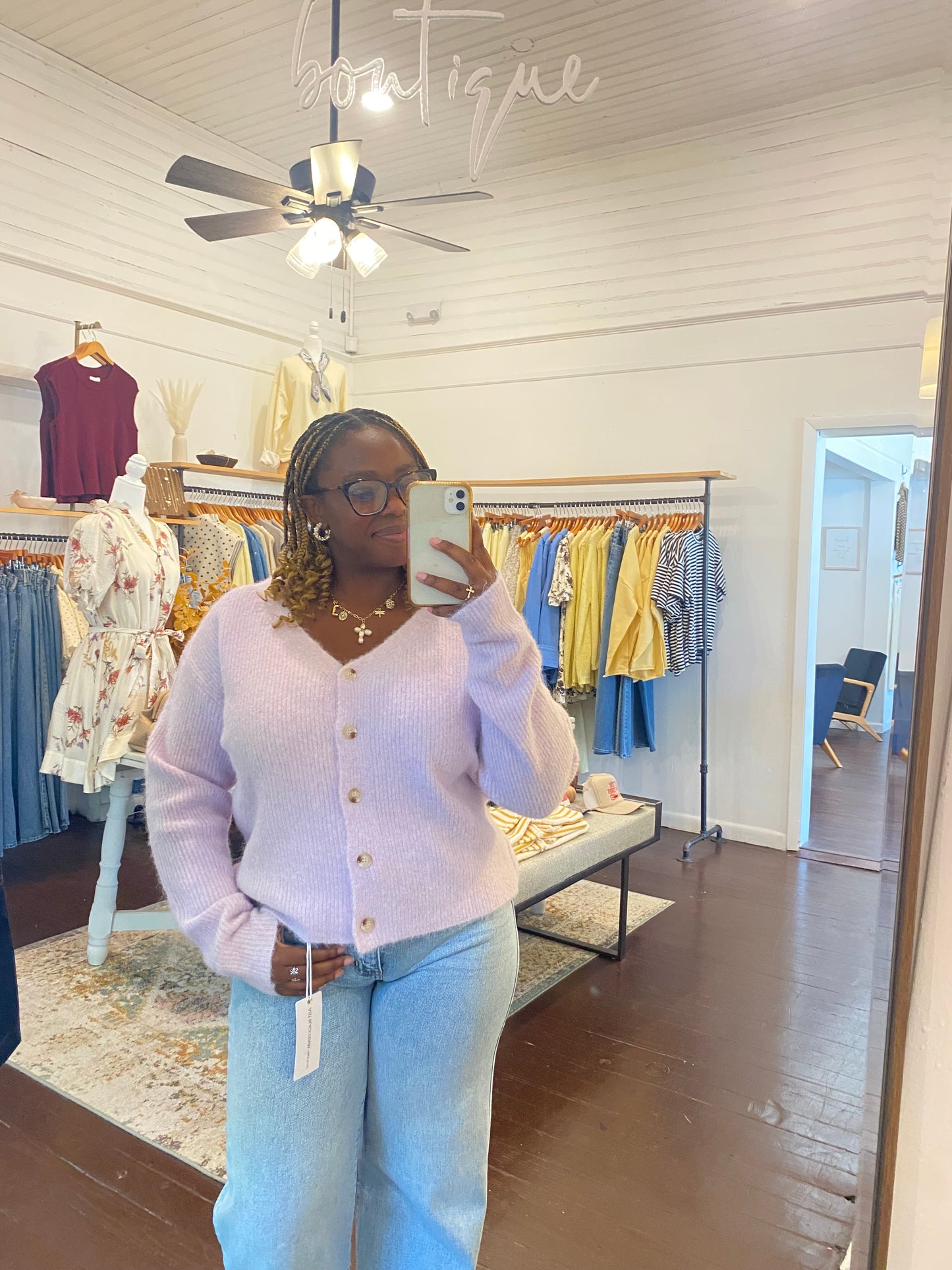 V-Neck Sweater Cardigan