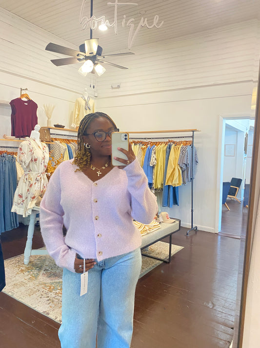 V-Neck Sweater Cardigan