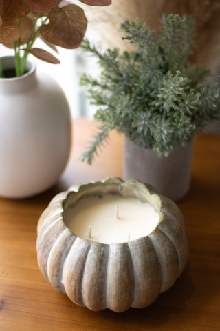 Ceramic Pumpkin Candle