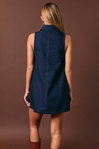 Collared Denim Dress
