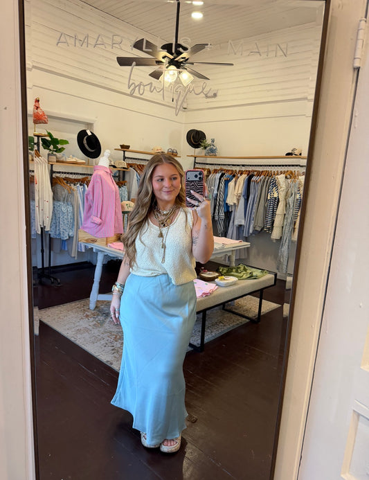 Satin Midi Skirt
