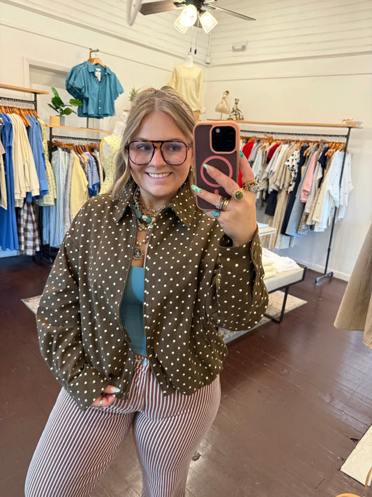 Polka Dot Jean Jacket