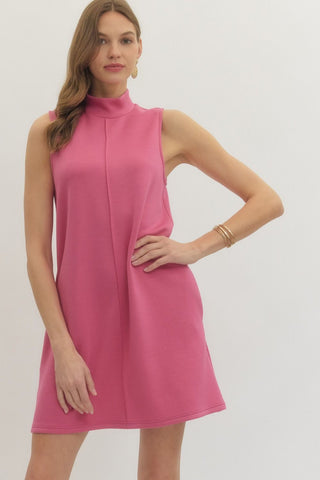 Mock Neck Mini Dress