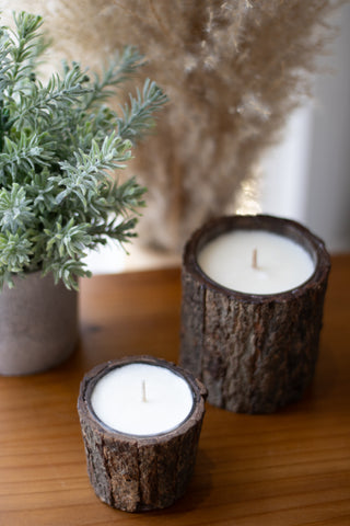 Small Tree Bark Candle