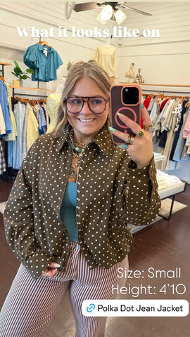 Polka Dot Jean Jacket