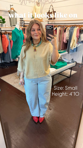 Short Sleeve Button Down Cardigan