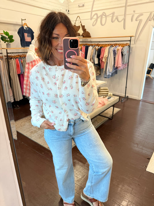 Floral Sweater Cardigan