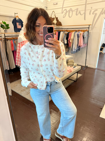 Floral Sweater Cardigan