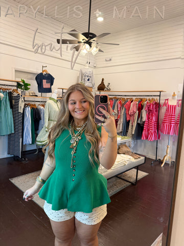 Sleeveless Button Down Top
