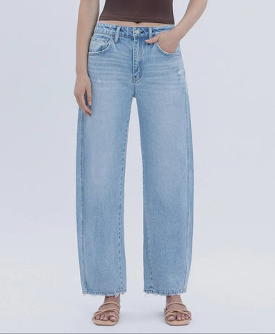 Cropped Barrel Jeans