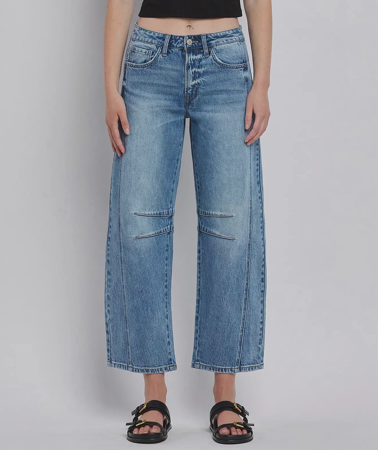 High Rise Barrel Jeans