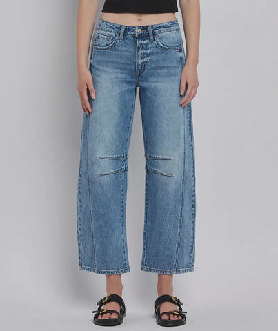 High Rise Barrel Jeans