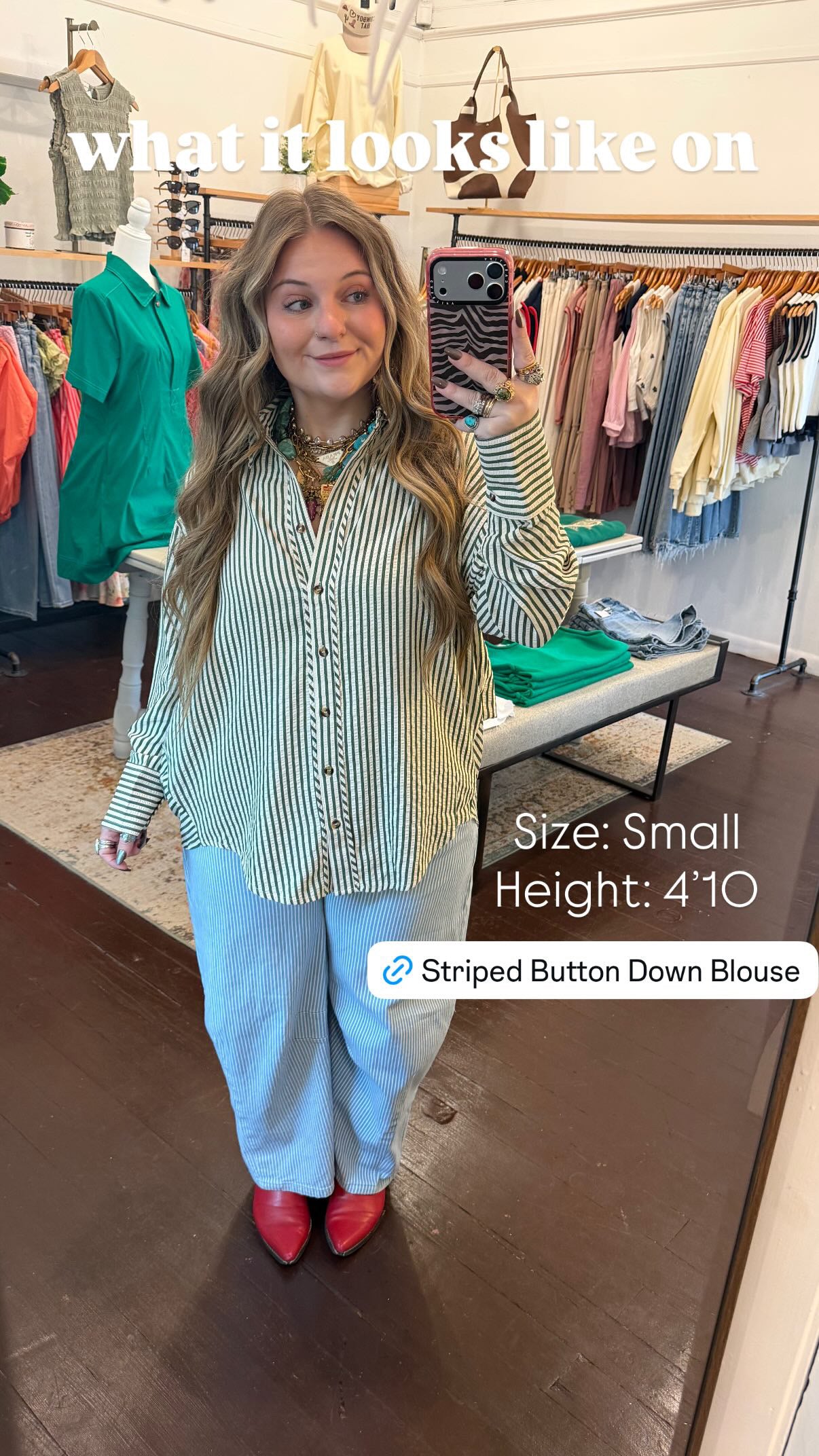 Striped Button Down Blouse