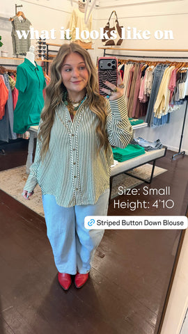 Striped Button Down Blouse