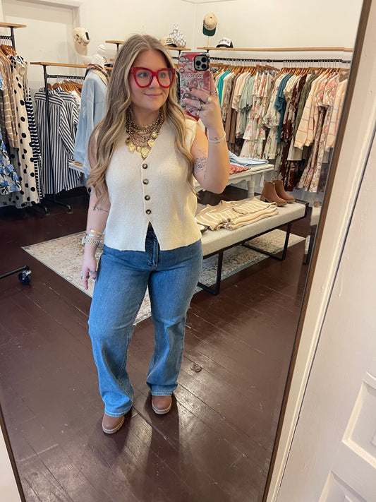 Button-Up Sweater Vest