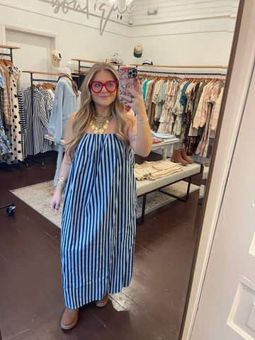 Striped Midi Dress
