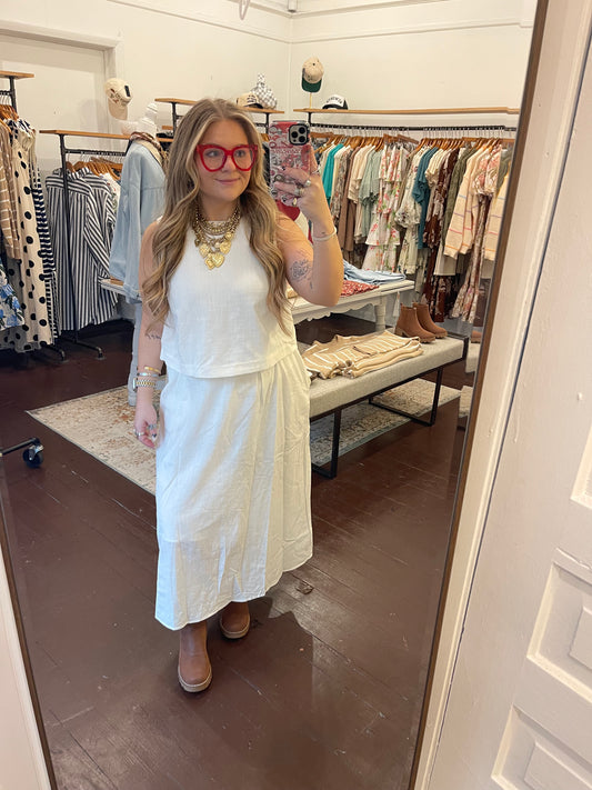 Cotton Tank Midi Dress