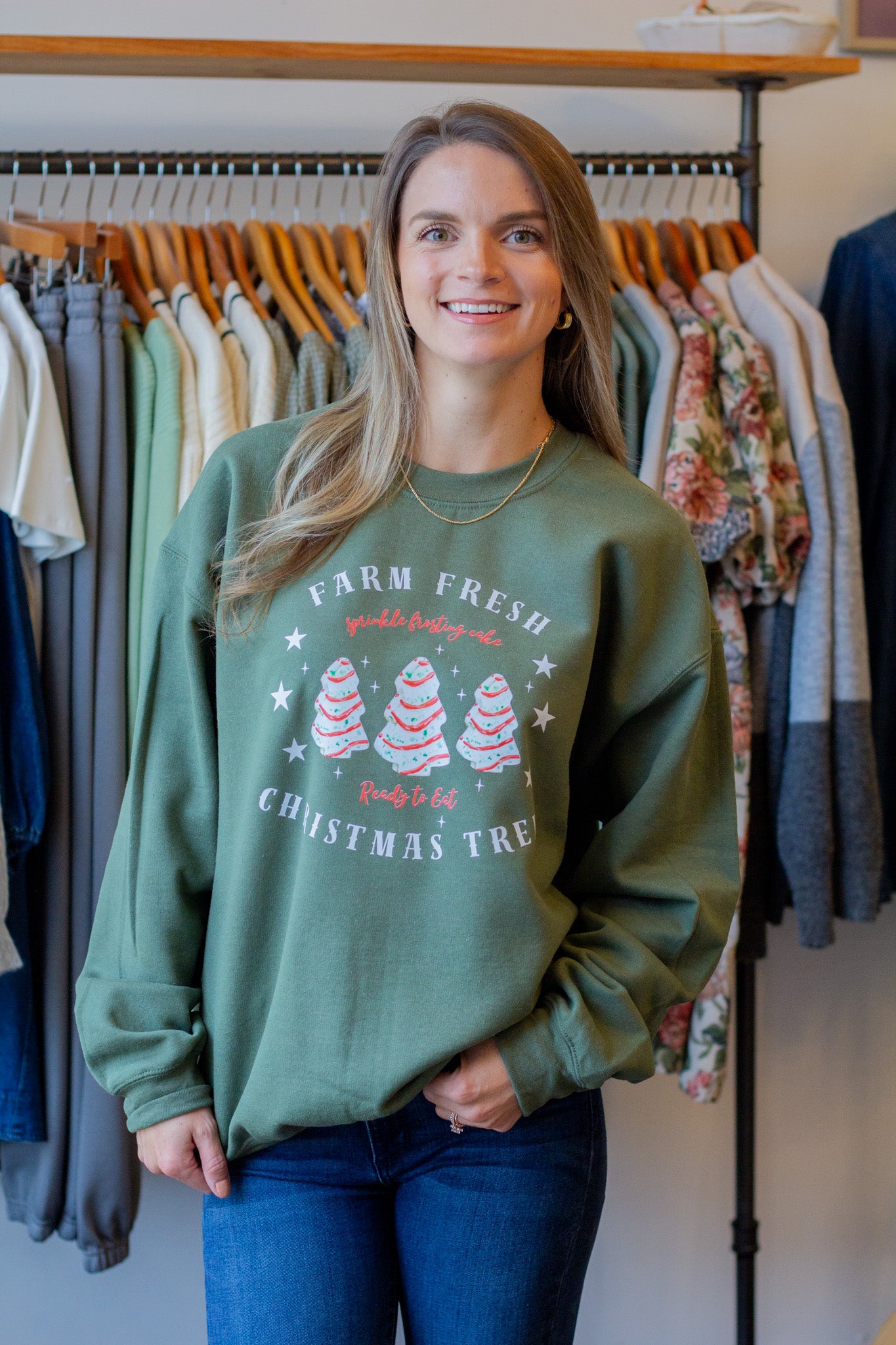 Farm Fresh Christmas Trees Sweatshirt