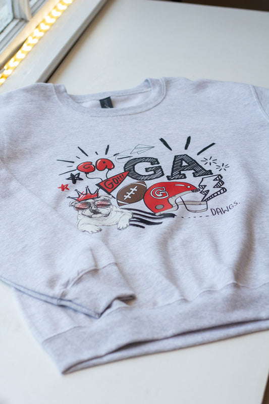 UGA Doodle Sweatshirt