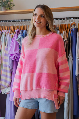 Color Block Oversized Sweater