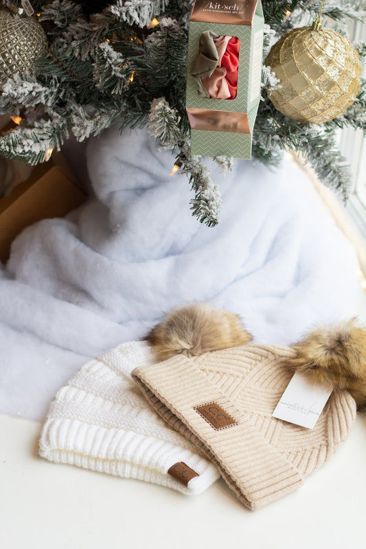 Mia Knit Fur Pom Beanie