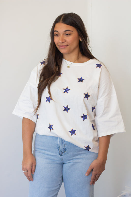 Allover Star Patch Tee