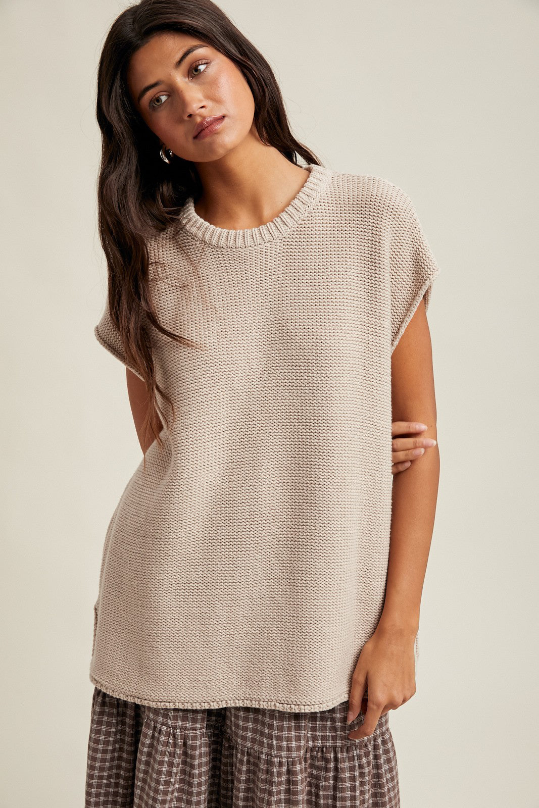 Knit Side Slit Sweater