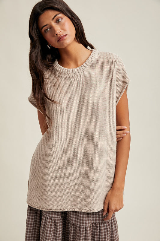 Knit Side Slit Sweater
