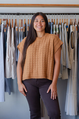 Textured Boxy Sweater Vest