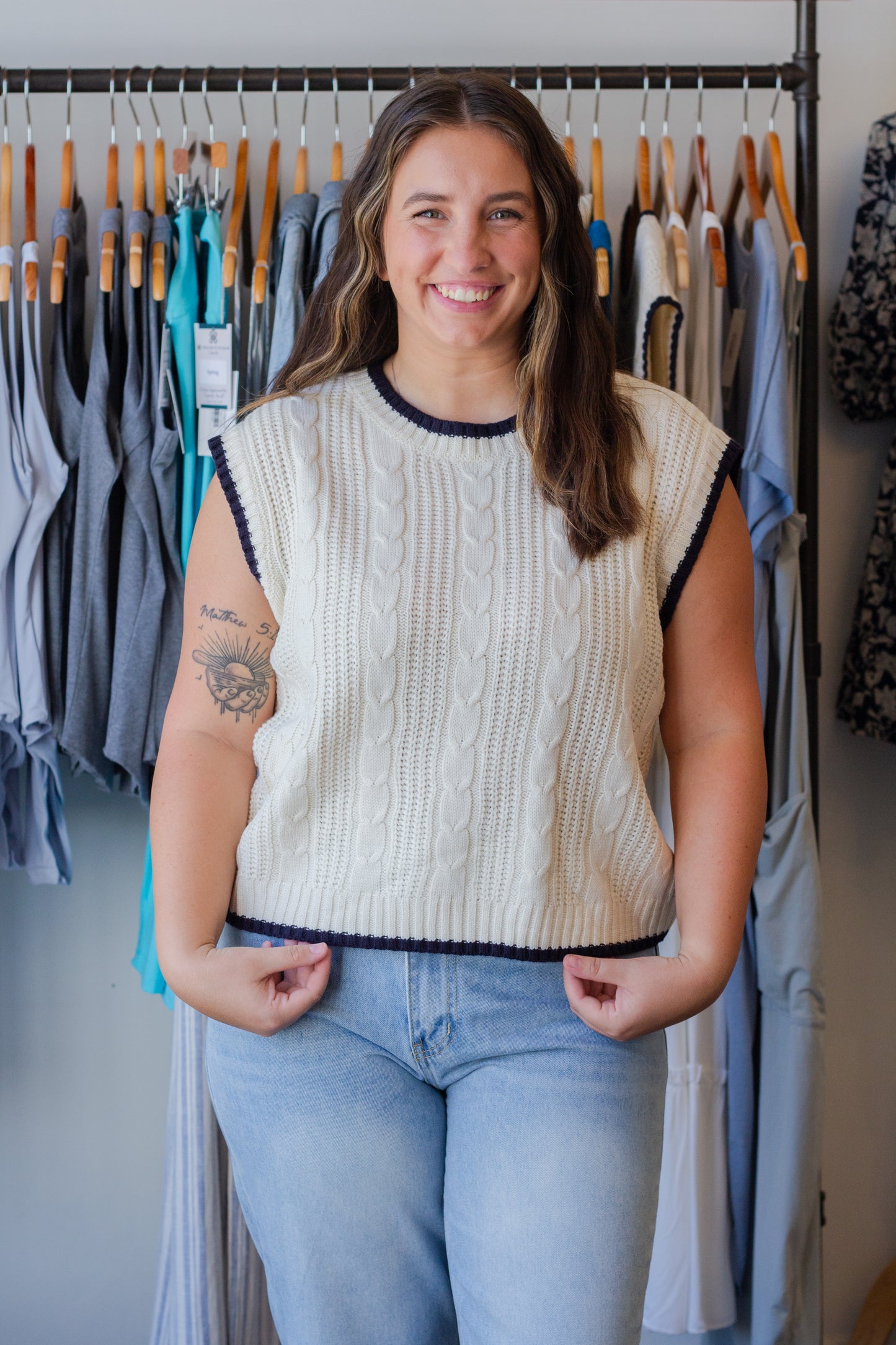 Cable Knit Chunky Sweater Vest