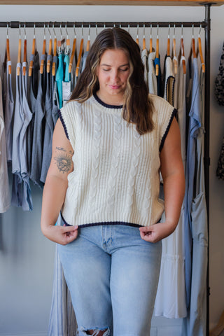 Cable Knit Chunky Sweater Vest