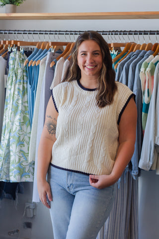 Cable Knit Chunky Sweater Vest