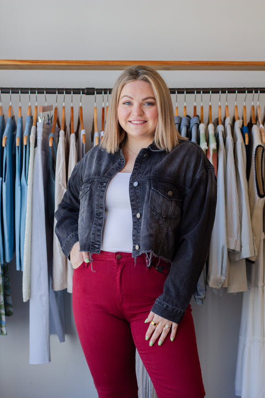 Cropped BF Jean Jacket