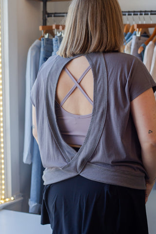 Open Back Cut-Out Knit Top