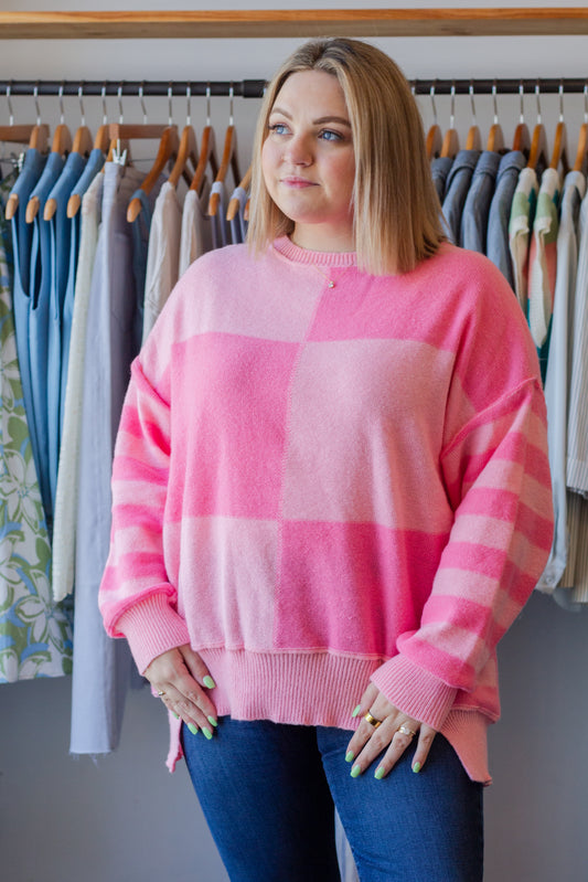 Color Block Oversized Sweater