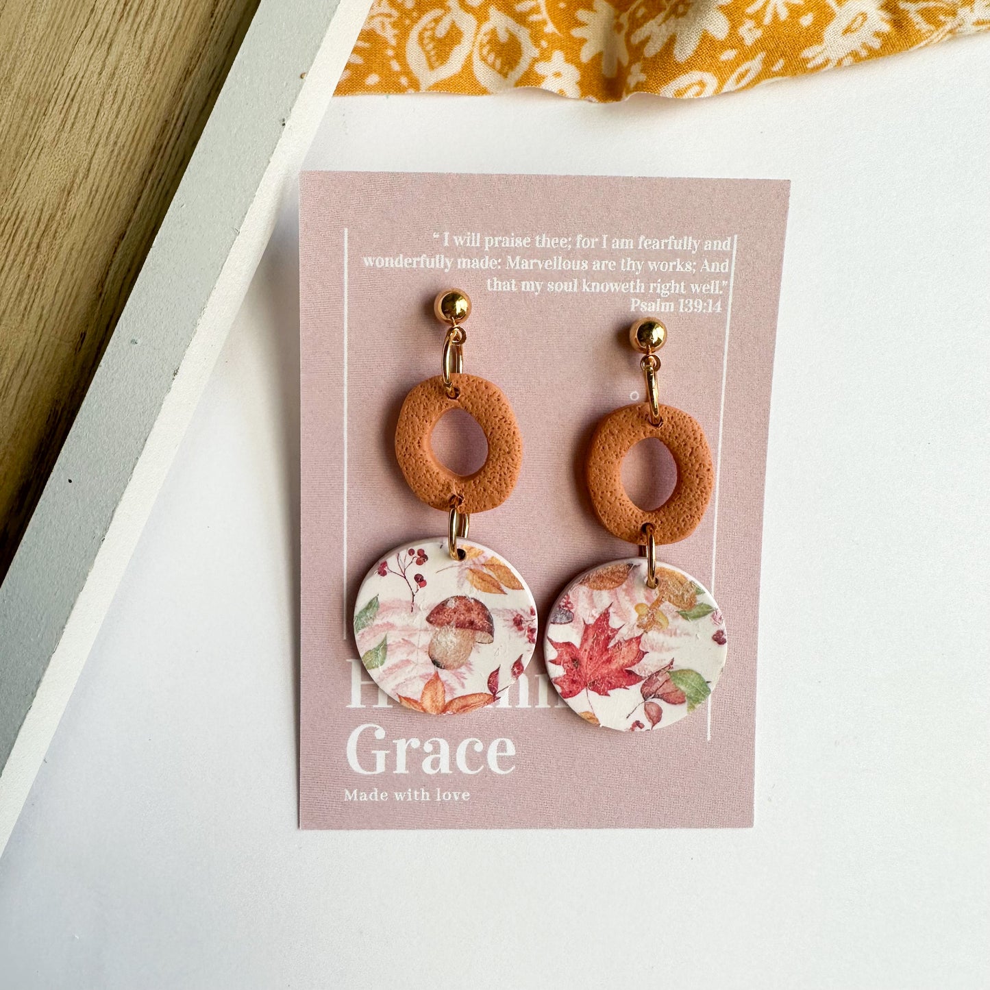 Fall Round Tiered Earrings