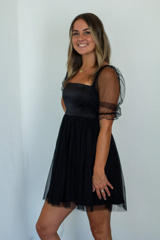 Tulle Babydoll Mini Dress