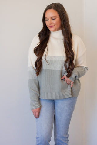 Gradient Turtleneck Sweater