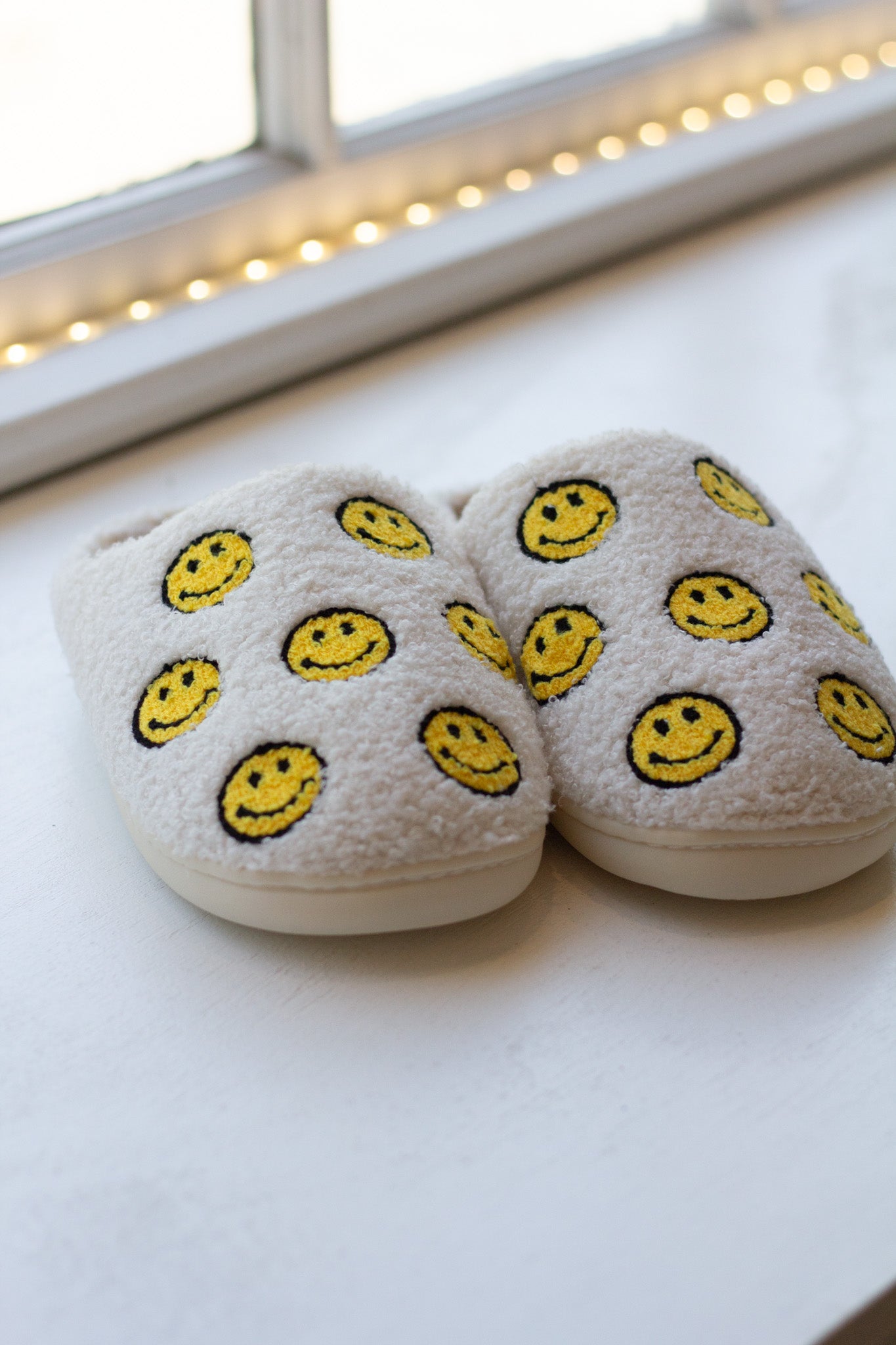 All Over Happy Face Slippers