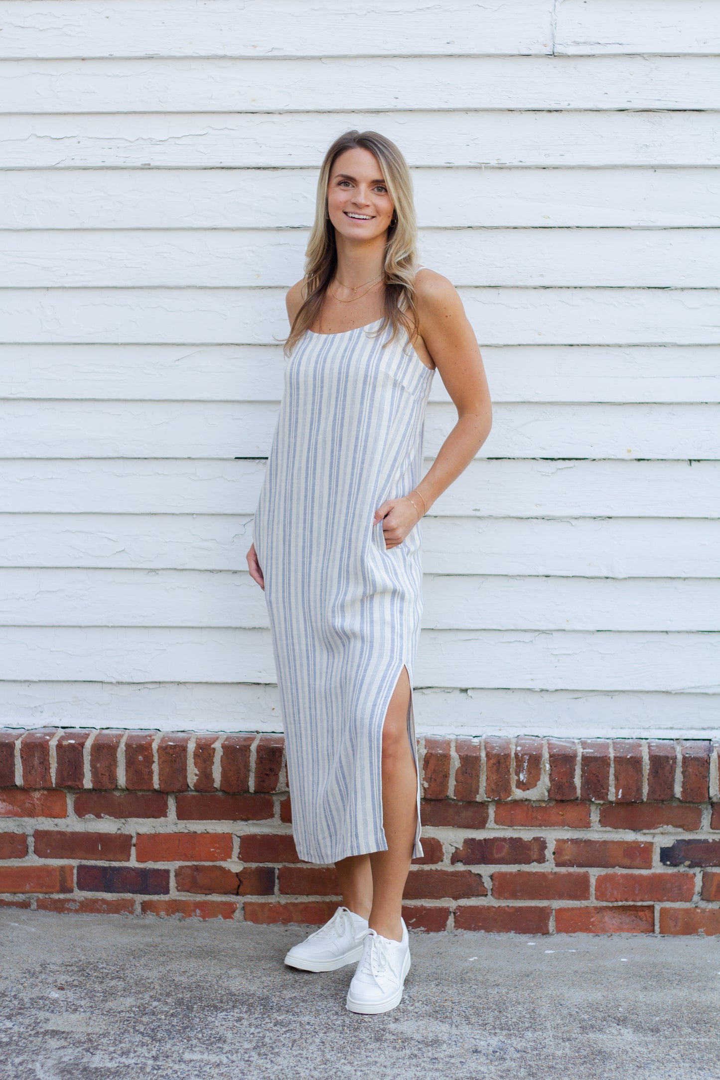 Linen Adjustable Midi Dress