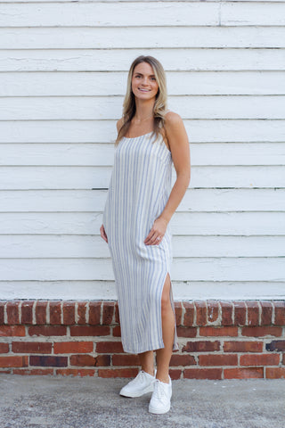 Linen Adjustable Midi Dress