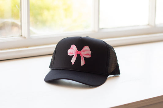 Watercolor Bow Trucker Hat