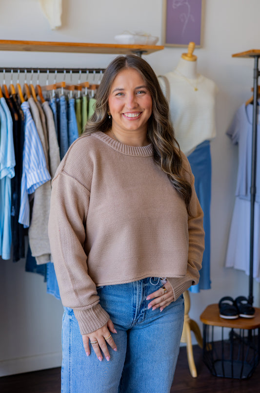 Cropped Oversized Sweater